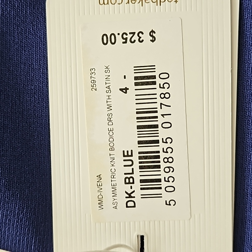 Ted Baker Royal Blue One Shoulder Cocktail Dress - Picture 10 of 10